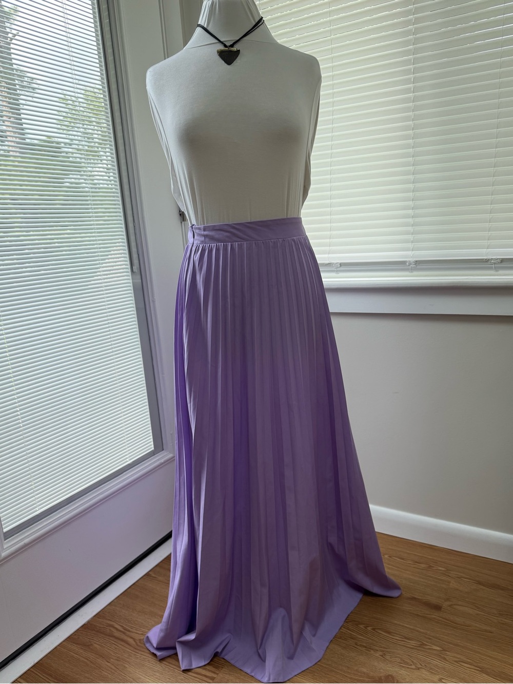 Elegant Pleated Lavender Maxi Skirt - Women’s Skirt Tall Friendly🪻